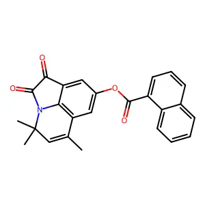 4,4,6-trimethyl-1,2-dioxo-1,2-dihydro-4H-pyrrolo[3,2,1-ij]quinolin-8-yl naphthalene-1-carboxylate structure