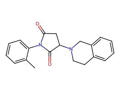 3-(3,4-dihydroisoquinolin-2(1H)-yl)-1-(2-methylphenyl)pyrrolidine-2,5-dione structure
