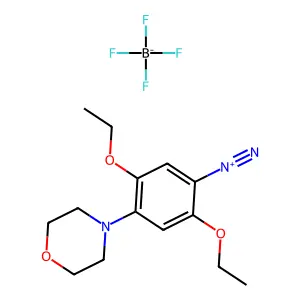 Benzenediazonium, 2,5-diethoxy-4-(4-morpholinyl)-, tetrafluoroborate(1-) (1:1) structure