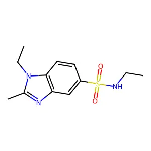 N,1-Diethyl-2-methyl-5-benzimidazole-sulfonamide structure