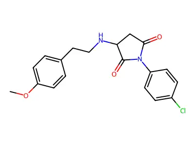 1-(4-Chlorophenyl)-3-[2-(4-methoxyphenyl)ethylamino]pyrrolidine-2,5-dione structure