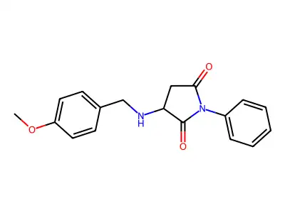 3-[(4-Methoxyphenyl)methylamino]-1-phenylpyrrolidine-2,5-dione structure
