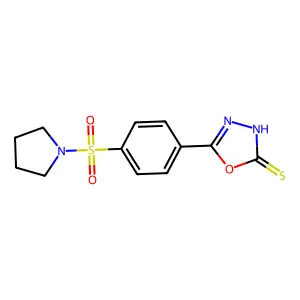 5-(4-(Pyrrolidin-1-ylsulfonyl)phenyl)-1,3,4-oxadiazole-2-thiol structure