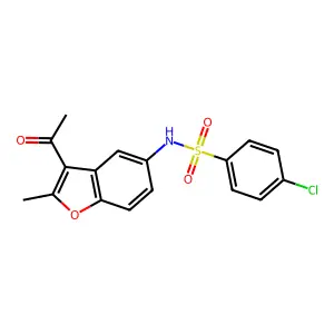 N-(3-Acetyl-2-methyl-benzofuran-5-yl)-4-chloro-benzenesulfonamide structure