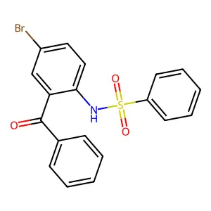 N-(2-benzoyl-4-bromophenyl)benzenesulfonamide structure