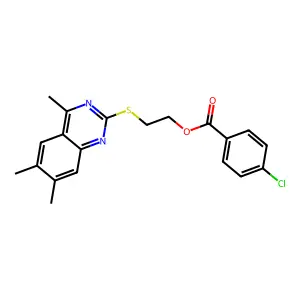2-[(4,6,7-Trimethylquinazolin-2-yl)sulfanyl]ethyl 4-chlorobenzoate structure