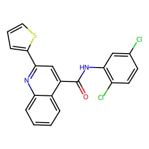 N-(2,5-dichlorophenyl)-2-thiophen-2-ylquinoline-4-carboxamide structure