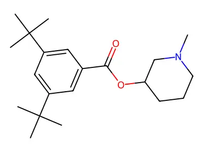 1-Methylpiperidin-3-yl 3,5-di-tert-butylbenzoate structure
