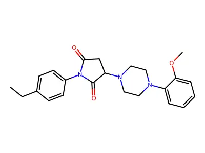 1-(4-Ethylphenyl)-3-[4-(2-methoxyphenyl)piperazin-1-yl]pyrrolidine-2,5-dione structure