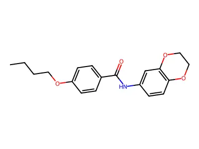 4-butoxy-N-(2,3-dihydro-1,4-benzodioxin-6-yl)benzamide structure