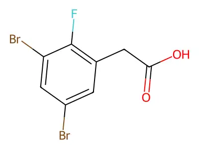 3,5-Dibromo-2-fluorophenylacetic acid structure