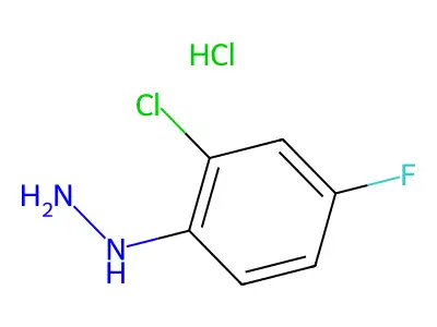 (2-Chloro-4-fluorophenyl)hydrazine structure