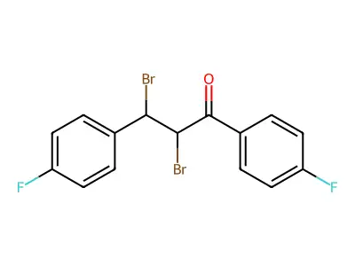 2,3-Dibromo-1,3-bis(4-fluorophenyl)-1-propanone structure