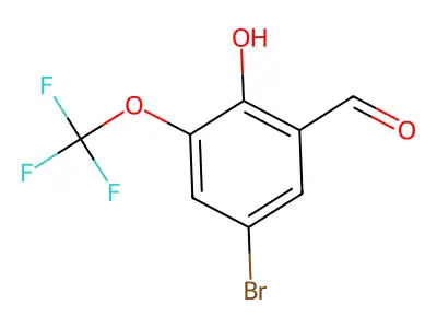 5-Bromo-2-hydroxy-3-(trifluoromethoxy)benzaldehyde structure