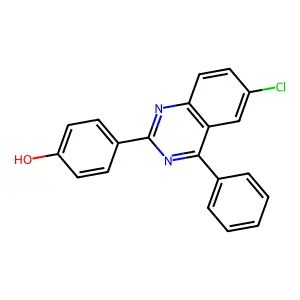 Phenol, 4-(6-chloro-4-phenyl-2-quinazolinyl)- structure