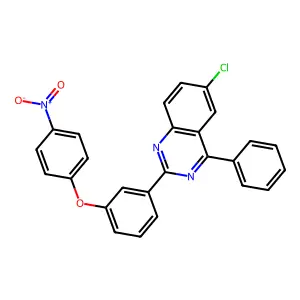 Quinazoline, 6-chloro-2-(3-(4-nitrophenoxy)phenyl)-4-phenyl- structure