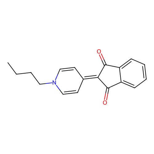 2-(1-butylpyridin-4(1H)-ylidene)-1H-indene-1,3(2H)-dione structure