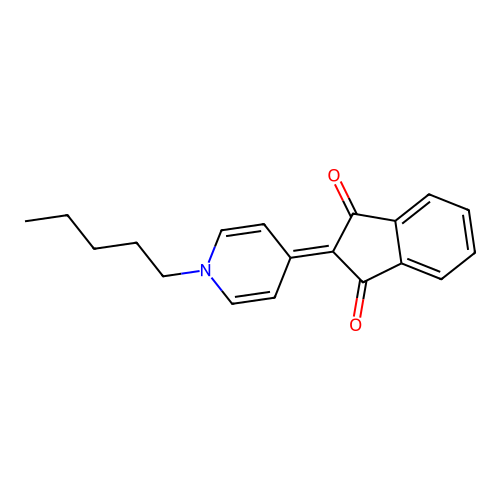 2-(1-pentylpyridin-4(1H)-ylidene)-1H-indene-1,3(2H)-dione structure