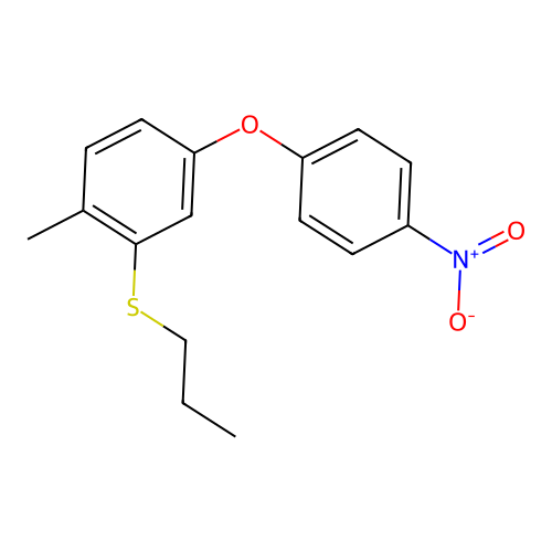 4-Methyl-3-(n-propylthio)phenyl 4-nitrophenyl ether structure