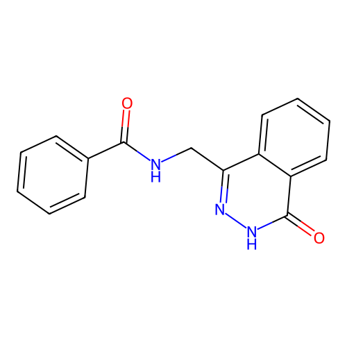 N-[(4-oxo-3,4-dihydrophthalazin-1-yl)methyl]benzamide structure
