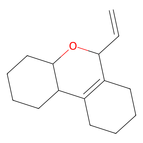 6-ethenyl-2,3,4,4a,6,7,8,9,10,10b-decahydro-1H-benzo[c]chromene structure