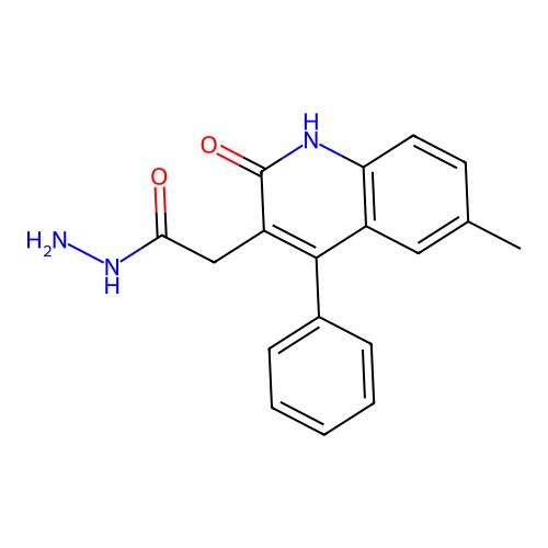 2-(6-Methyl-2-oxo-4-phenyl-1,2-dihydroquinolin-3-yl)acetohydrazide structure