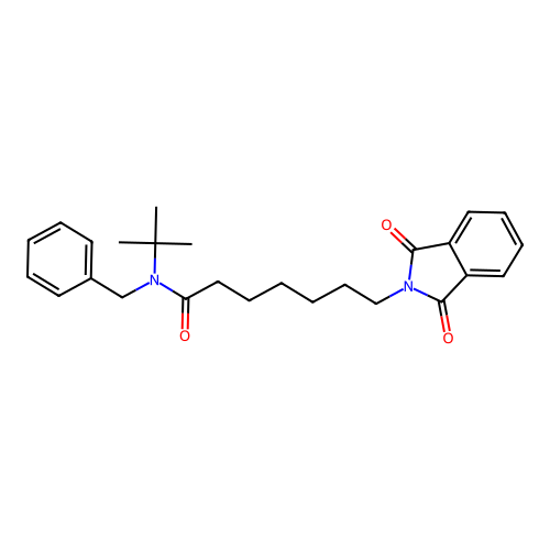 N-benzyl-N-tert-butyl-7-(1,3-dioxo-1,3-dihydro-2H-isoindol-2-yl)heptanamide structure