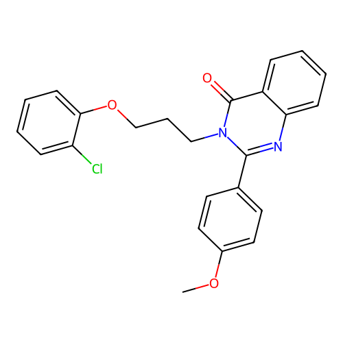 3-(3-(2-chlorophenoxy)propyl)-2-(4-methoxyphenyl)quinazolin-4(3H)-one structure