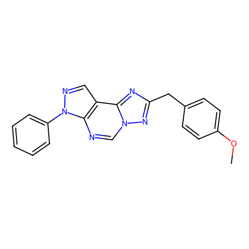 2-(4-methoxybenzyl)-7-phenyl-7H-pyrazolo[4,3-e][1,2,4]triazolo[1,5-c]pyrimidine structure