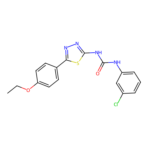 1-(3-Chlorophenyl)-3-[5-(4-ethoxyphenyl)-1,3,4-thiadiazol-2-yl]urea structure