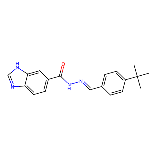 N'-(4-Tert-butylbenzylidene)-1H-benzimidazole-6-carbohydrazide structure