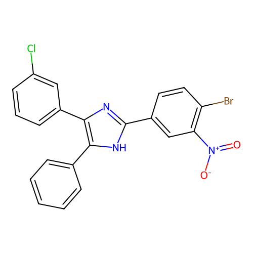 2-(4-bromo-3-nitrophenyl)-4-(3-chlorophenyl)-5-phenyl-1H-imidazole structure