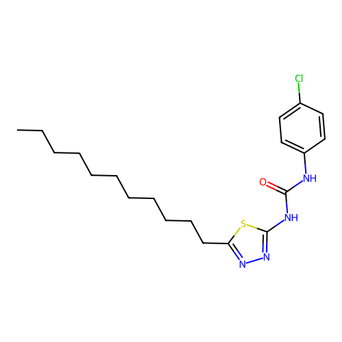 1-(4-Chlorophenyl)-3-(5-undecyl-1,3,4-thiadiazol-2-yl)urea structure