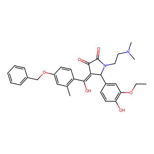 4-(4-(Benzyloxy)-2-methylbenzoyl)-1-(2-(dimethylamino)ethyl)-5-(3-ethoxy-4-hydroxyphenyl)-3-hydroxy-1H-pyrrol-2(5H)-one structure