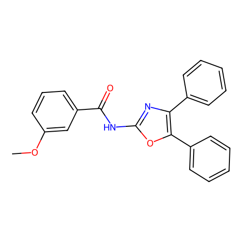 N-(4,5-diphenyl-2-oxazolyl)-3-methoxybenzamide structure