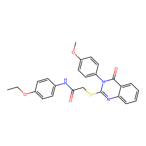 N-(4-ethoxyphenyl)-2-{[3-(4-methoxyphenyl)-4-oxo-3,4-dihydroquinazolin-2-yl]sulfanyl}acetamide structure