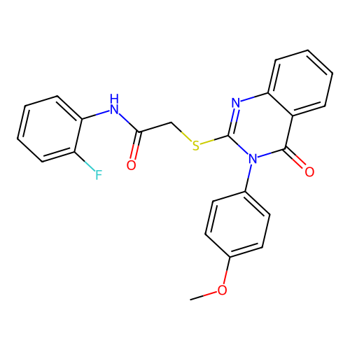 N-(2-fluorophenyl)-2-{[3-(4-methoxyphenyl)-4-oxo-3,4-dihydroquinazolin-2-yl]sulfanyl}acetamide structure