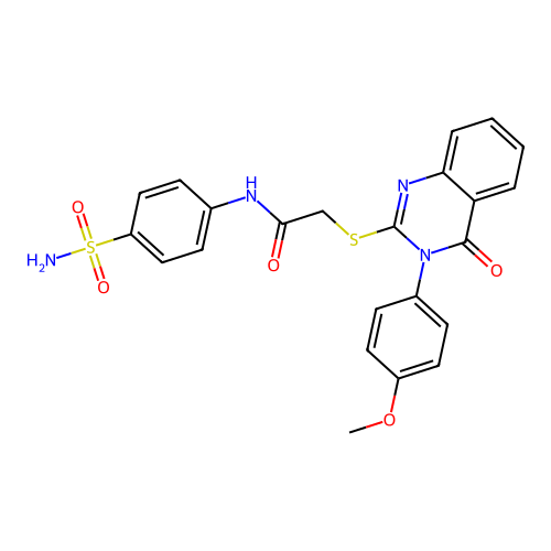 2-{[3-(4-methoxyphenyl)-4-oxo-3,4-dihydroquinazolin-2-yl]sulfanyl}-N-(4-sulfamoylphenyl)acetamide structure