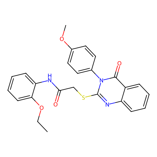 N-(2-ethoxyphenyl)-2-{[3-(4-methoxyphenyl)-4-oxo-3,4-dihydroquinazolin-2-yl]sulfanyl}acetamide structure