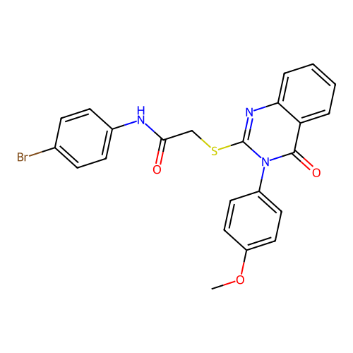N-(4-bromophenyl)-2-{[3-(4-methoxyphenyl)-4-oxo-3,4-dihydroquinazolin-2-yl]sulfanyl}acetamide structure