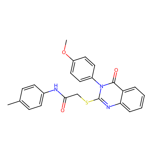 2-{[3-(4-methoxyphenyl)-4-oxo-3,4-dihydroquinazolin-2-yl]sulfanyl}-N-(4-methylphenyl)acetamide structure