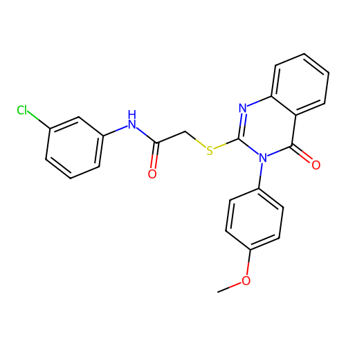 N-(3-chlorophenyl)-2-{[3-(4-methoxyphenyl)-4-oxo-3,4-dihydroquinazolin-2-yl]sulfanyl}acetamide structure