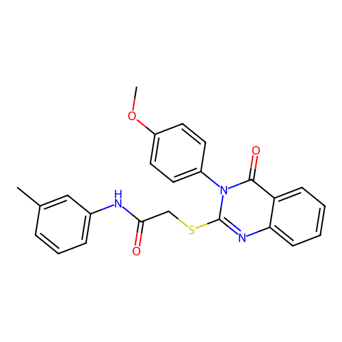 2-((3-(4-methoxyphenyl)-4-oxo-3,4-dihydroquinazolin-2-yl)thio)-N-(m-tolyl)acetamide structure