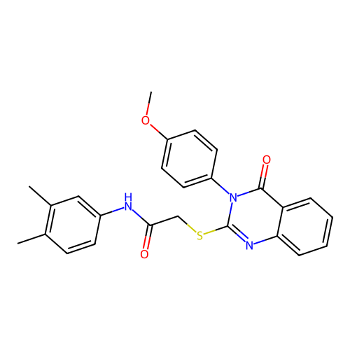 N-(3,4-dimethylphenyl)-2-((3-(4-methoxyphenyl)-4-oxo-3,4-dihydroquinazolin-2-yl)thio)acetamide structure