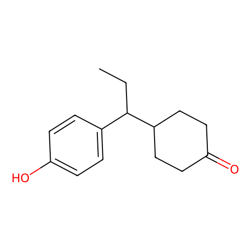 Cyclohexanone, 4-[1-(4-hydroxyphenyl)propyl]- structure