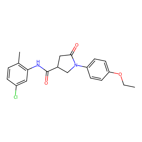 N-(5-chloro-2-methylphenyl)-1-(4-ethoxyphenyl)-5-oxopyrrolidine-3-carboxamide structure