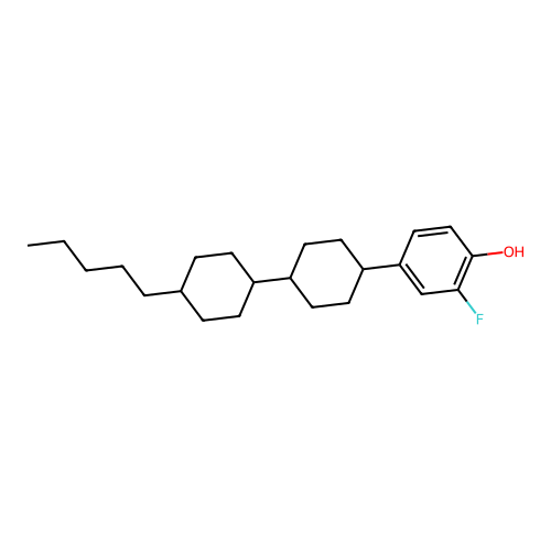 2-Fluoro-4-[4'-pentyl-1,1'-bi(cyclohexyl)-4-yl]phenol structure