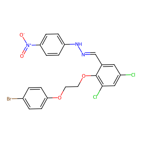 C21H16BrCl2N3O4 structure
