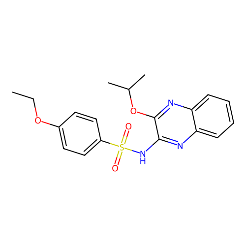 4-ethoxy-N-[3-(propan-2-yloxy)quinoxalin-2-yl]benzenesulfonamide structure