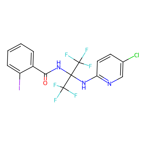 C15H9ClF6IN3O structure